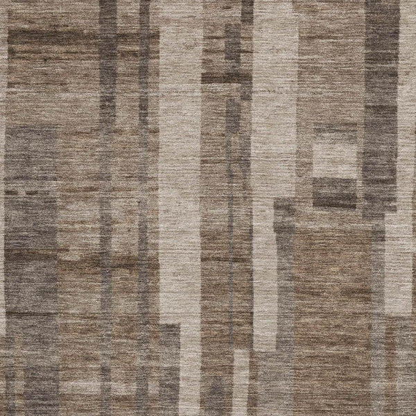 HomeRoots 9' X 12' Brown and Taupe Striped Area Rug – Washable, UV Protected & Perfect for High-Traffic Homes 683248