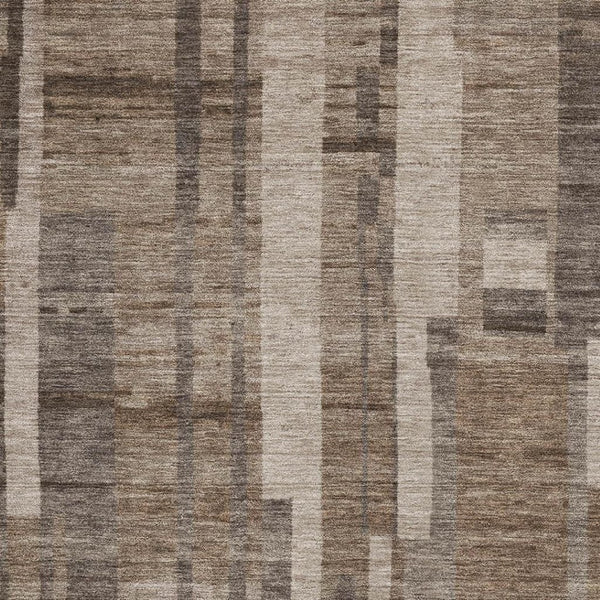 HomeRoots 10' X 14' Brown and Taupe Striped Washable Area Rug with UV Protection for Family-Friendly Spaces 683249