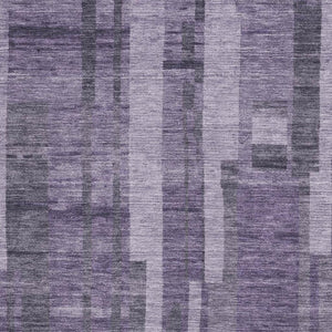 HomeRoots 5' X 8' Purple and Lilac Striped Washable Area Rug - Stylish, Durable, Stain-Resistant with UV Protection 683287