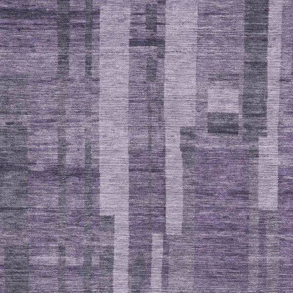 HomeRoots 8' X 10' Striped Purple and Lilac Washable Area Rug – UV Resistant, Stain-Proof, Durable Elegance! 683289