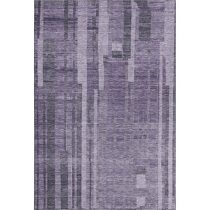 HomeRoots 9' X 12' Purple And Lilac Striped Washable Area Rug - Durable, Stain-Resistant, UV Protected Design! 683290