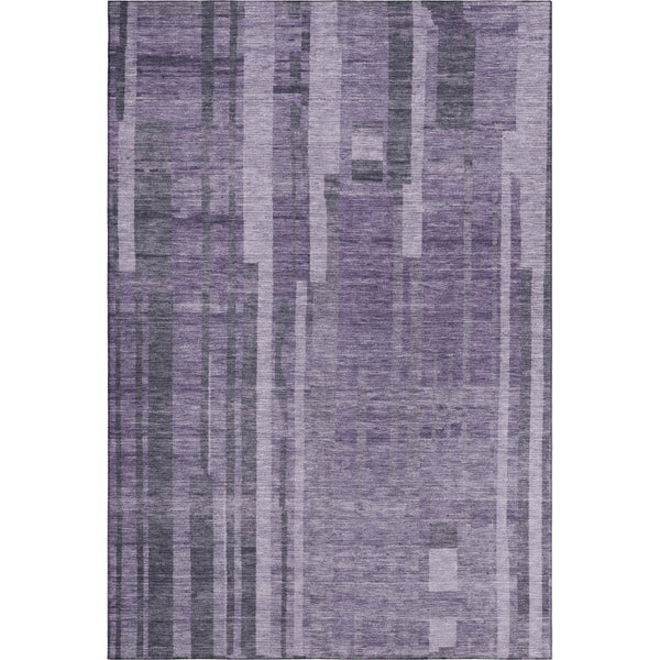 HomeRoots 9' X 12' Purple And Lilac Striped Washable Area Rug - Durable, Stain-Resistant, UV Protected Design! 683290