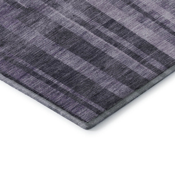 HomeRoots 9' X 12' Purple And Lilac Striped Washable Area Rug - Durable, Stain-Resistant, UV Protected Design! 683290