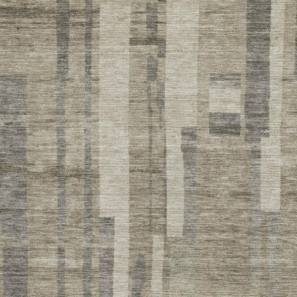 HomeRoots 8' X 10' Taupe & Beige Striped Washable Area Rug – Durable, UV-Protected, Stylish for High-Traffic Spaces 683301