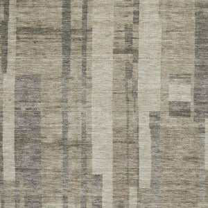 HomeRoots 9' X 12' Taupe & Beige Striped Area Rug - Washable, UV-Protected, Durable & Stylish for Any Room 683302