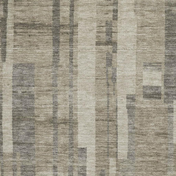 HomeRoots 9' X 12' Taupe & Beige Striped Area Rug - Washable, UV-Protected, Durable & Stylish for Any Room 683302