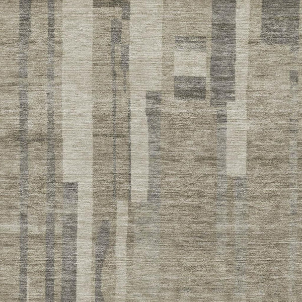 HomeRoots 10' X 14' Taupe & Beige Striped Washable Area Rug – Durable, UV Protected, Perfect for Family Spaces! 683303