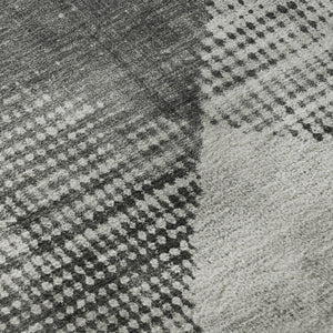 HomeRoots 8' X 10' Gray & Silver Diamond Washable Area Rug - Durable, Stain-Resistant, UV-Protected Design 683331