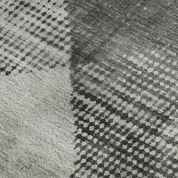 HomeRoots 8' X 10' Gray & Silver Diamond Washable Area Rug - Durable, Stain-Resistant, UV-Protected Design 683331