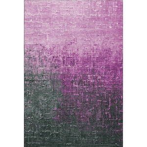 HomeRoots 5' X 8' Blush-to-Eggplant Ombre Area Rug - Durable, Washable & UV-Protected for Modern Homes 683341