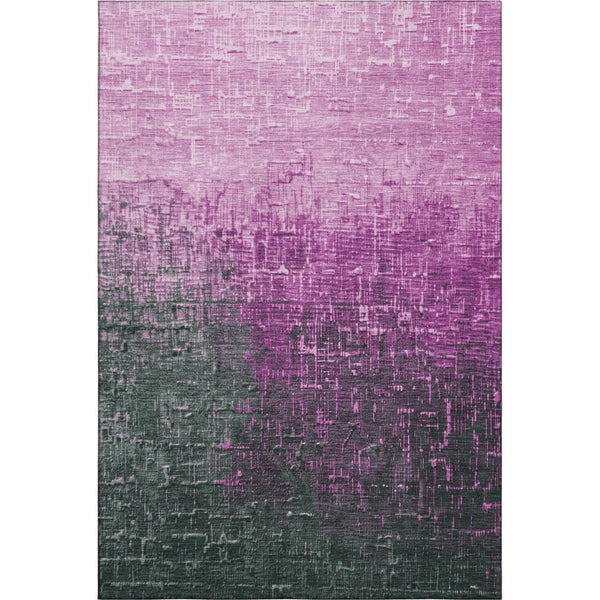 HomeRoots 5' X 8' Blush-to-Eggplant Ombre Area Rug - Durable, Washable & UV-Protected for Modern Homes 683341
