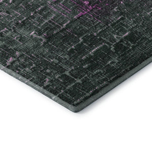 HomeRoots 5' X 8' Blush-to-Eggplant Ombre Area Rug - Durable, Washable & UV-Protected for Modern Homes 683341