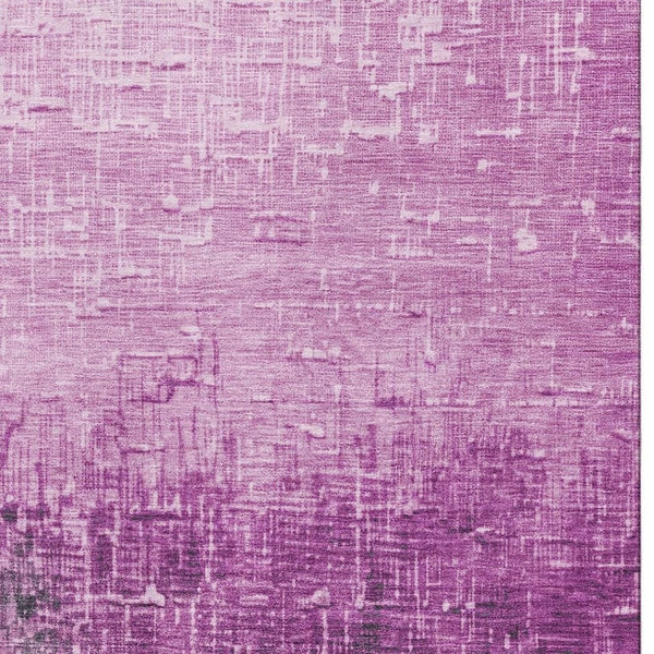 HomeRoots 5' X 8' Blush-to-Eggplant Ombre Area Rug - Durable, Washable & UV-Protected for Modern Homes 683341