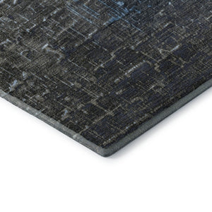 HomeRoots 10' Blue Gray and Charcoal Ombre Washable Area Rug - UV Protected, Durable, Stylish for Any Space! 683351