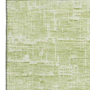 HomeRoots 5' X 8' Stylish Lime Green Gray Charcoal Ombre Area Rug - Washable, Stain Resistant, UV Protected! 683365