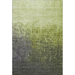 HomeRoots 9' X 12' Vibrant Lime Green Charcoal Ombre Area Rug - Washable, UV Protected, Perfect for Busy Homes 683368