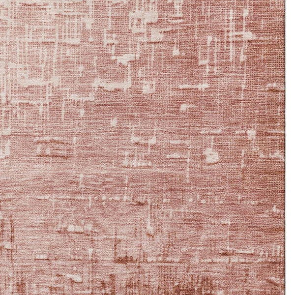 HomeRoots 5' X 8' Ombre Area Rug in Rust, Gray & Charcoal - Washable, UV Protected, Stain-Resistant Design 683371