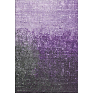 HomeRoots 10' Stylish Purple Gray Charcoal Ombre Washable Area Rug - UV Protected, Stain Resistant, Durable Design 683381