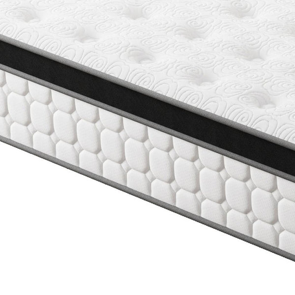HomeRoots 12" Hybrid Pocket Coil Gel Memory Foam Mattress for Restorative Sleep and Ultimate Comfort Experience Twin 683388
