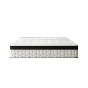 HomeRoots 12" Hybrid Pocket Coil Gel Memory Foam Mattress for Ultimate Comfort and Restful Sleep Experience Full / Double 683389