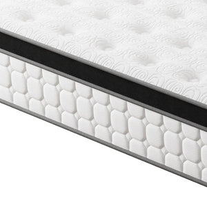 HomeRoots 12" Hybrid Pocket Coil Gel Memory Foam Mattress for Ultimate Comfort and Restful Sleep Experience Full / Double 683389