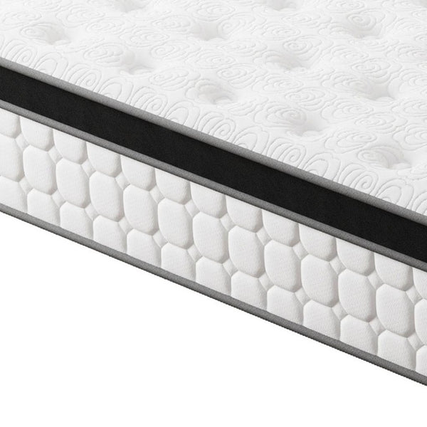 HomeRoots 12" Hybrid Pocket Coil Gel Memory Foam Mattress for Ultimate Comfort and Restful Sleep Experience Full / Double 683389