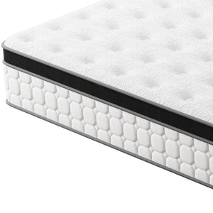 HomeRoots 12" Hybrid Pocket Coil Gel Memory Foam Mattress for Ultimate Comfort and Restful Sleep Experience Full / Double 683389