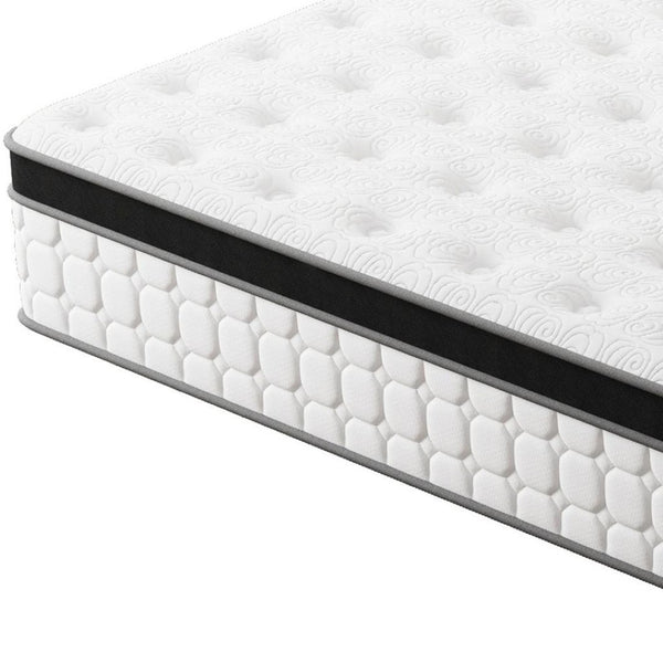 HomeRoots 12" Hybrid Pocket Coil Gel Memory Foam Mattress for Ultimate Comfort and Restful Sleep Experience Full / Double 683389