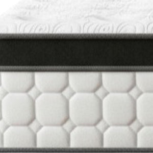 HomeRoots 12" Hybrid Pocket Coil Gel Memory Foam Mattress for Restorative Sleep, Motion Isolation & Support Queen 683390