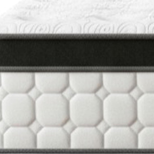 HomeRoots 12" Hybrid Pocket Coil Gel Memory Foam Mattress for Restorative Sleep, Motion Isolation & Support Queen 683390