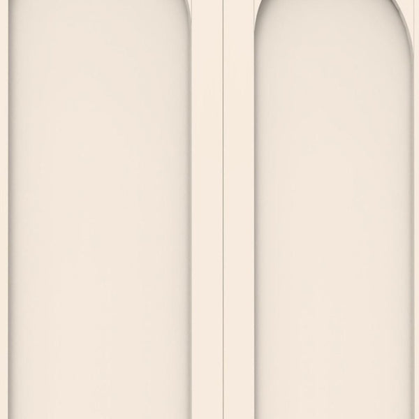 HomeRoots 71" Cream Stainless Steel Locking Pantry - Stylish Storage Solution with Arched Doors & Versatile Design 683400