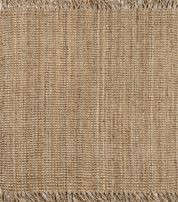 HomeRoots 8' Natural Jute Handmade Square Rug with Fringed Tassels - Versatile Artisan Charm for Any Space 683411