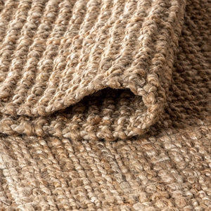 HomeRoots 5' Natural Jute Handmade Square Rug – Stylish, Durable & Versatile Floor Accent for Any Space 683413