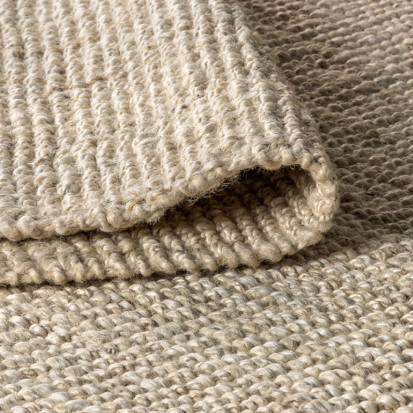 HomeRoots 7' Jute Handmade Square Rug - Organic Charm & Versatile Design for Modern Living Spaces & Décor 683420