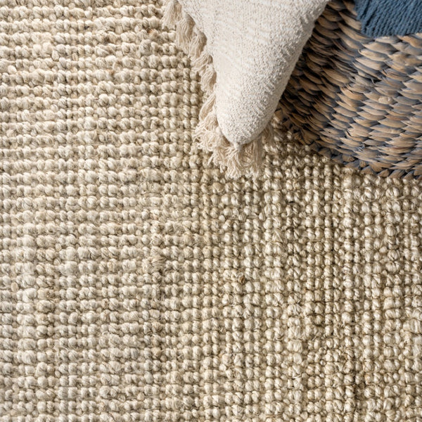 HomeRoots 9' Jute Handmade Square Rug - Eco-Friendly, Durable & Stylish for Contemporary or Rustic Interiors 683422