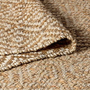 HomeRoots 5' Natural Jute Handmade Square Rug - Stylish, Durable, and Versatile for Any Home Décor Space 683433