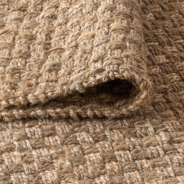 HomeRoots 6' Handmade Natural Jute Square Rug - Eco-Friendly Design for Warmth, Style, and Noise Reduction 683438