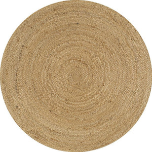 HomeRoots 5' Natural Jute Round Rug – Durable, Stylish & Perfect for Layering in Living Rooms or Entryways! 683453