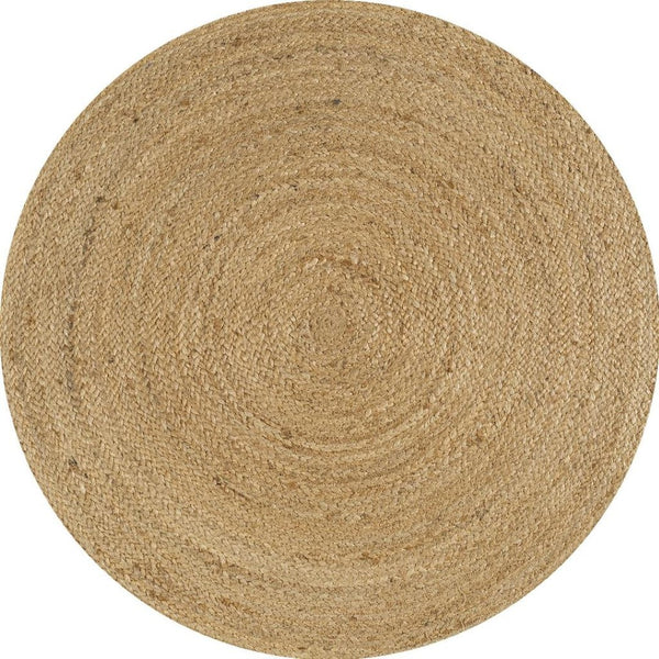 HomeRoots 5' Natural Jute Round Rug – Durable, Stylish & Perfect for Layering in Living Rooms or Entryways! 683453