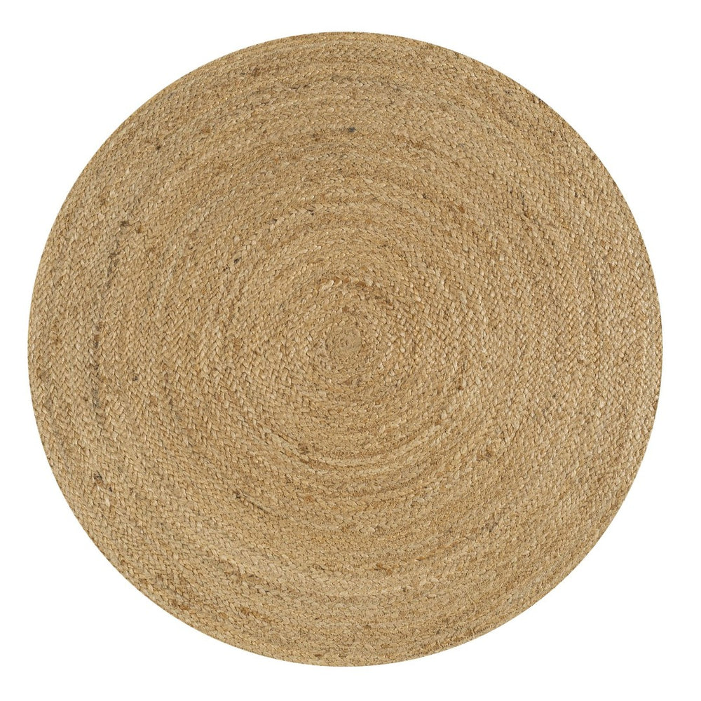 HomeRoots 5' Natural Jute Round Rug – Durable, Stylish & Perfect for Layering in Living Rooms or Entryways! 683453