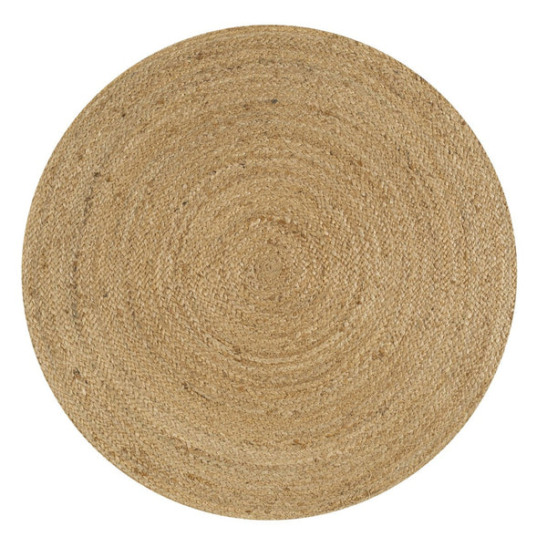 HomeRoots 5' Natural Jute Round Rug – Durable, Stylish & Perfect for Layering in Living Rooms or Entryways! 683453