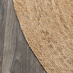 HomeRoots 5' Natural Jute Round Rug – Durable, Stylish & Perfect for Layering in Living Rooms or Entryways! 683453