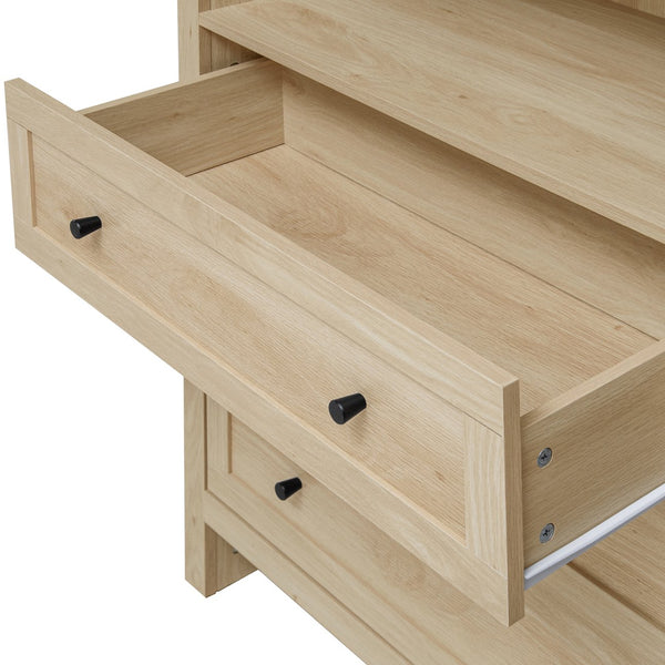English Elm Arched Modern Farmhouse Pantry Cabinet - Versatile Wood Storage With Adjustable Shelves & Drawers W688P278921