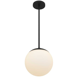 HomeRoots 10" Frosted LED Globe Pendant Light - Dimmable, Stylish, Weather-Resistant for Indoor/Outdoor Use 683462