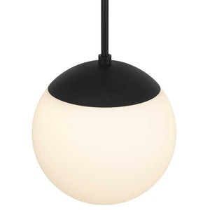 HomeRoots 10" Frosted LED Globe Pendant Light - Dimmable, Stylish, Weather-Resistant for Indoor/Outdoor Use 683462
