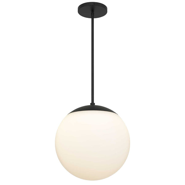 HomeRoots Black Frosted LED Dimmable Outdoor Hanging Pendant Light - Modern Style for Patios & Porches 683463