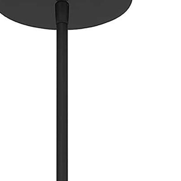 HomeRoots Black Frosted LED Dimmable Outdoor Hanging Pendant Light - Modern Style for Patios & Porches 683463