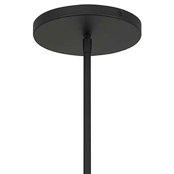 HomeRoots Black Outdoor Hanging Light - Dimmable Frosted LED Globe Pendant with Modern Black & White Design 683464