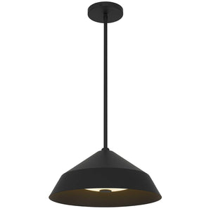HomeRoots Black Frosted LED Pendant Light - Dimmable Outdoor Fixture with Modern Design for Patios & Porches 683465