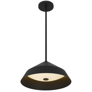 HomeRoots Black Frosted LED Pendant Light - Dimmable Outdoor Fixture with Modern Design for Patios & Porches 683465